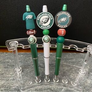 Philadelphia Eagles Handmade Beaded Pens